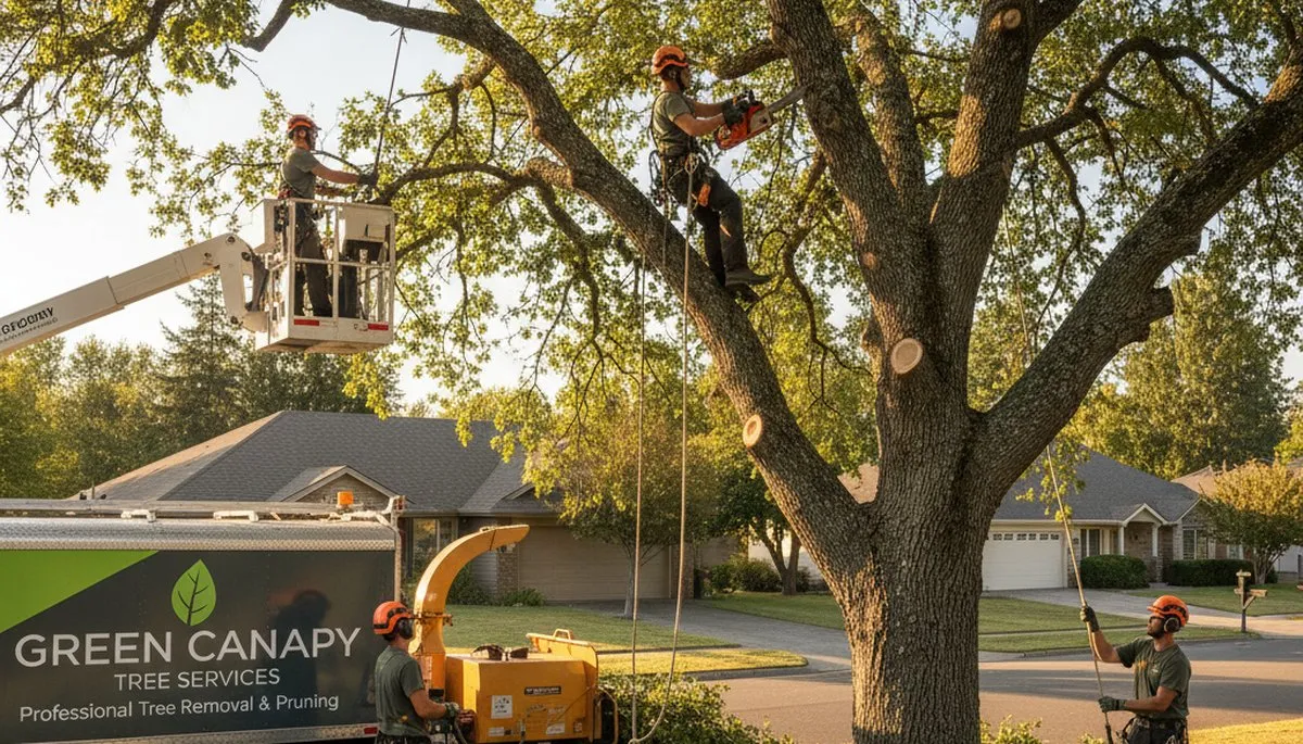 Arborist pruning maple tree in Buffalo, NY for Chop Chop Tree professional tree care services