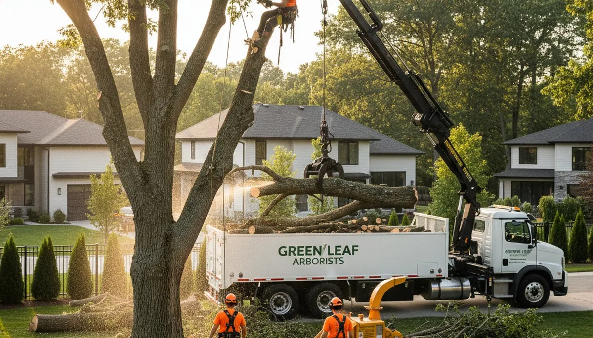 Arborist performing tree removal in Buffalo, NY for Chop Chop Tree service
